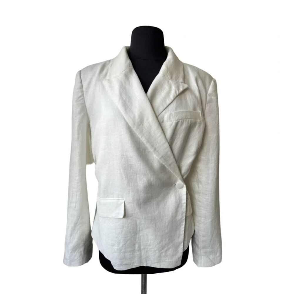 L'ACADEMIE 100% Linen Blazer Minimal Quiet Luxury Old Money Tailored Preppy